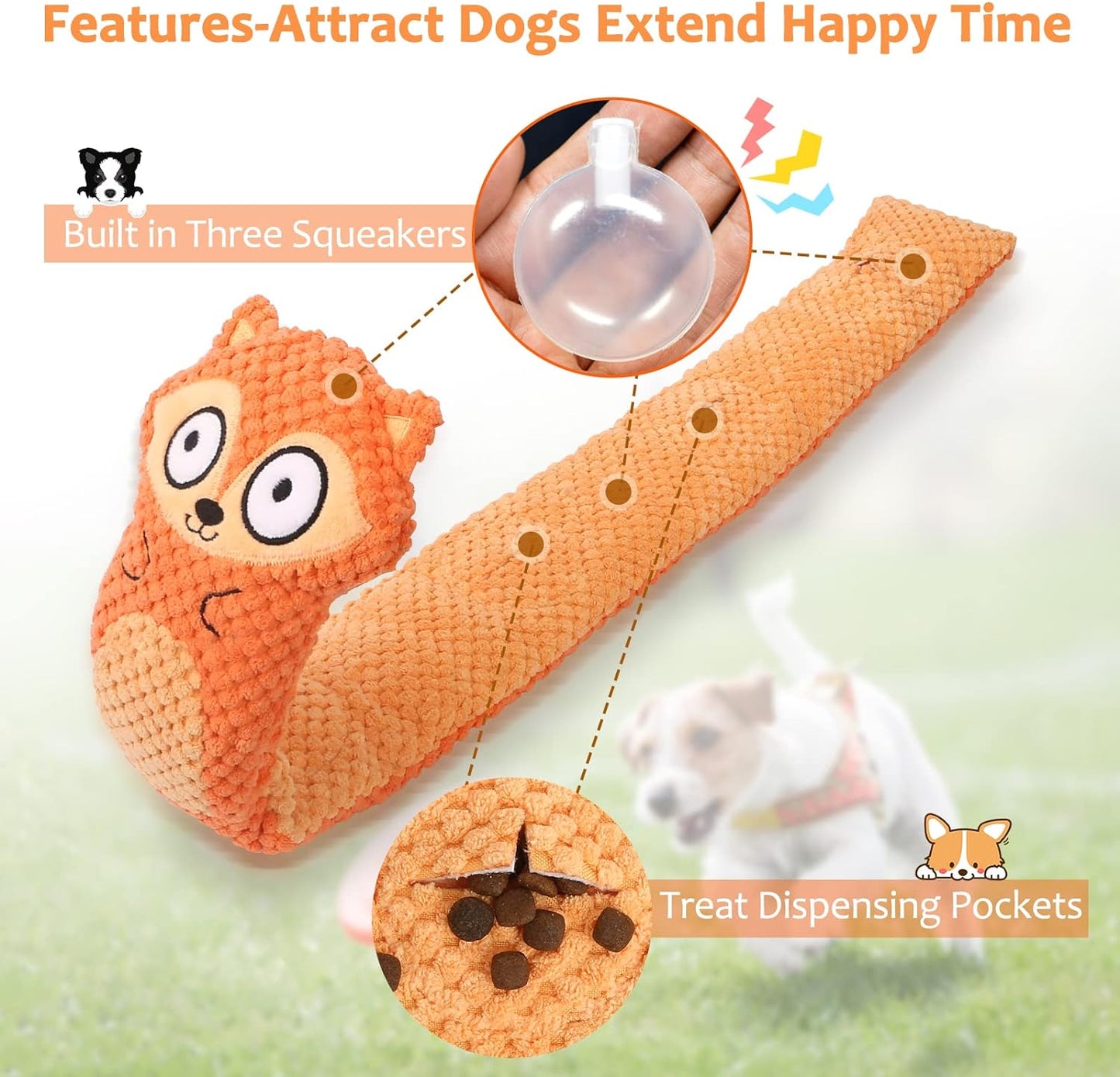 Squeak Dog Puzzle Toys IQ Training, Snuffle Toys Foraging Instinct Puppy Toys