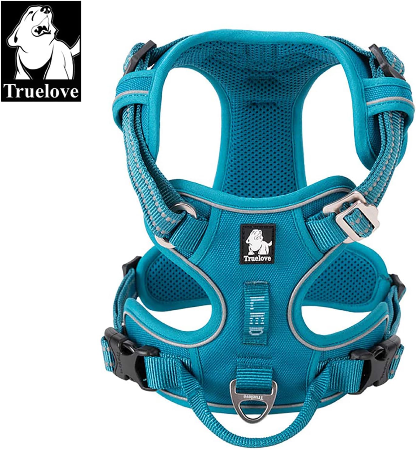 TRUE LOVE Dog Harness No Pull Nylon Reflective Pet Harness Adjustable Comfortable Control Step-in Brilliant Colors Truelove TLH56512 XS Blue