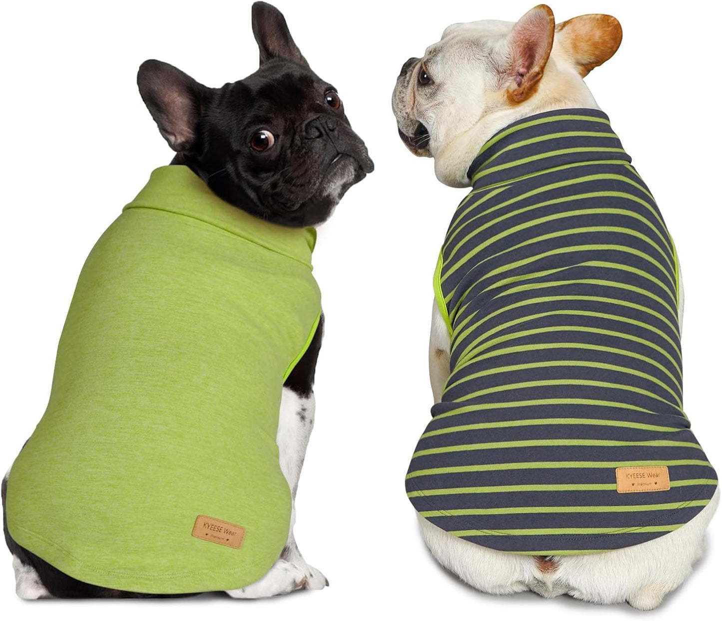 KYEESE 2Pack Dog Sweater Stretchy Dogs Clothes Soft Dachshund Clothes Warm Pet Coats Dog Sweaters for Small Dogs Male Turtleneck Small Pet Sweaters Pullover Pets Sweatshirt
