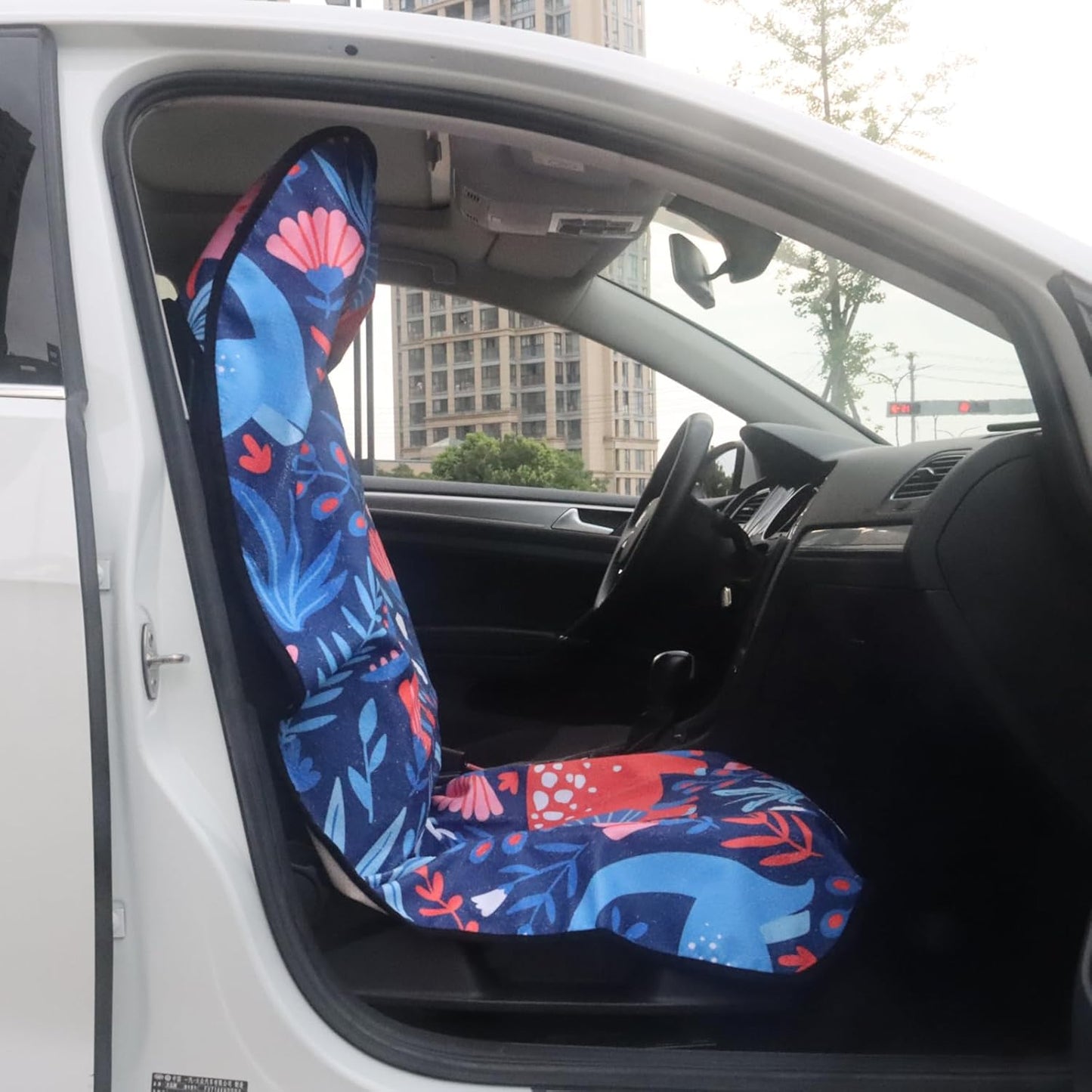 Car Seat Cover Protector Front Seats,for Gym Workout,Running,Swimming,Beach and Hiking,Waterproof Sweat Towel Bucket Seat Covers for Cars SUV Trucks (Dinosaur, 1Pcs)