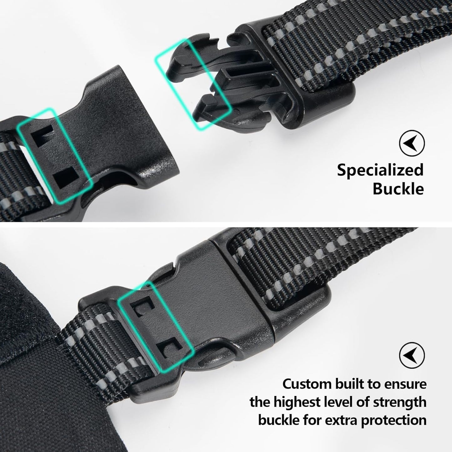 PHOEPET 2019 Reflective Dog Harness Large Breed (XL, Pink)