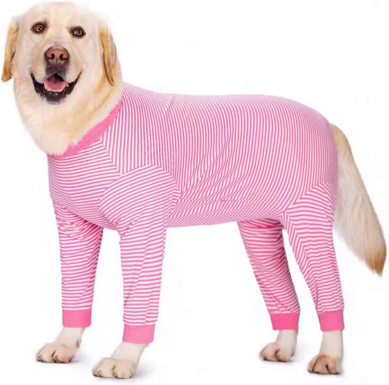 Yeapeeto Dog Onesie Surgery Recovery Suit for Large Medium Bodysuit Dogs Pajamas PJS Full Body for Shedding, Prevent Licking, Wound Protection, Cone Alternative (7X-Large (Pack of 1), Pink)