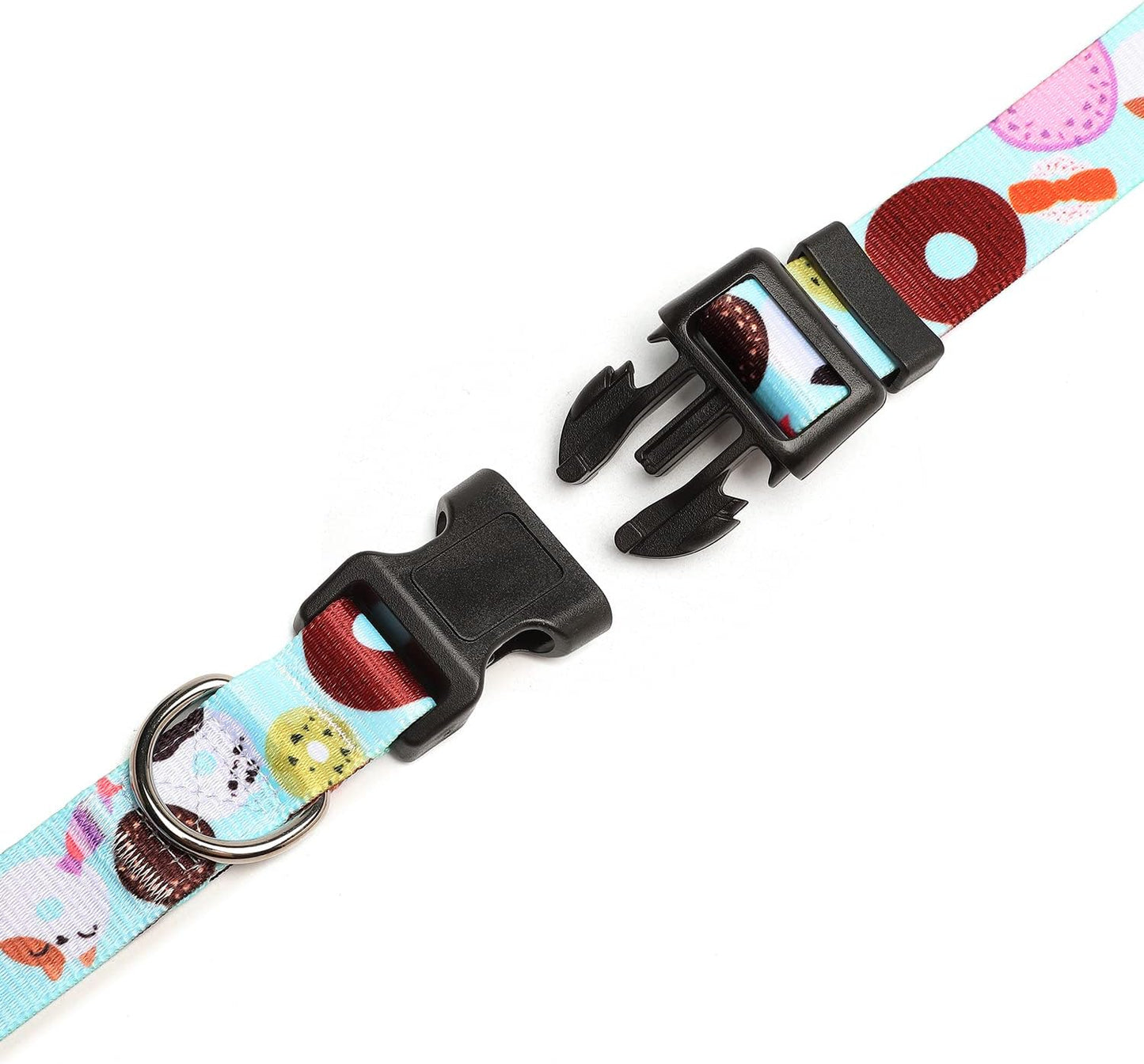 Mercano Adjustable Dog Collar - Special Design Patterns, Soft Nylon Comfortable Durable Pet Collar for Small Medium Large Dogs (S, Blue Cookie)