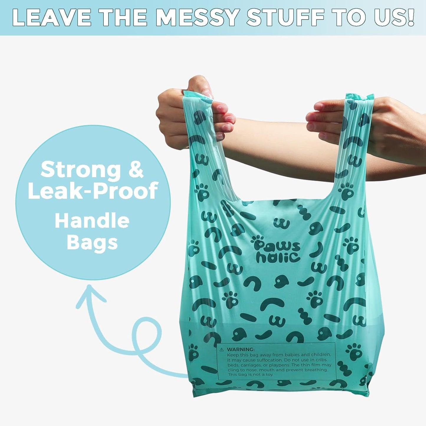 Cat Litter Bags Biodegradable 100% Leak-Proof Cat Poop Bags with Handle, 360 Counts, Cornstarch Based Extra Thick, Easy Tie Pet Waste Pick Up Bag (Lavender Scented)