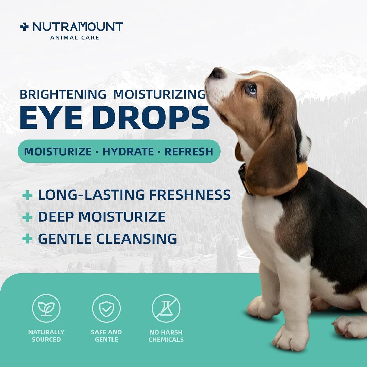 Moisturizing Eye Drops for Dogs, Cats, and Livestock 150ML/5 fl. oz Dry Eye Solution Twin Bottle Set