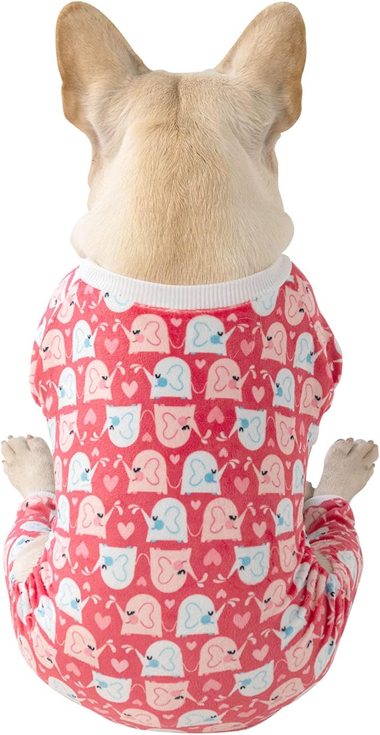 CuteBone Dog Halloween Pajamas Puppy Onesies Small Dogs Soft Pjs Coat Cat Apparel Comfy Pet Christmas Clothes Outfit Doggie Bodysuit P145L
