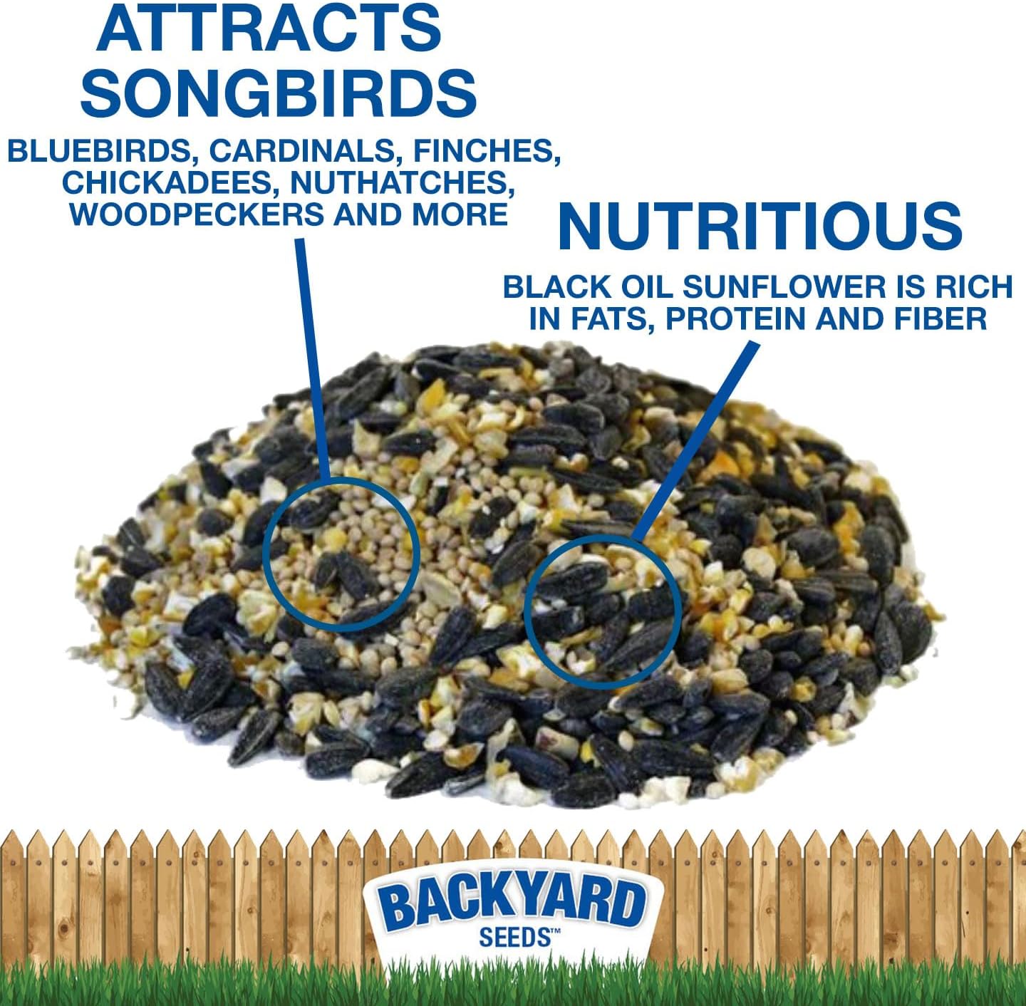Backyard Seeds Songbird Blend Bird Seed Great Variety (14 Pounds)