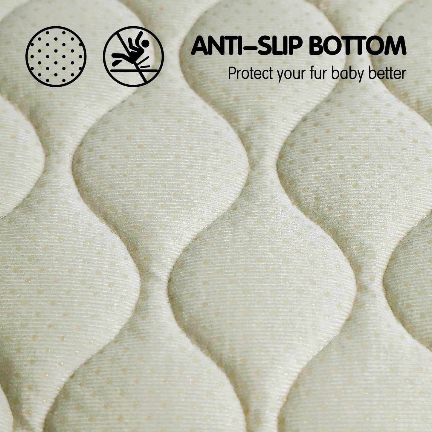 furrybaby Dog Bed Mat Flat Crate Mat with Anti-Slip Bottom Machine Washable Pet Kennel Pad for Dog Sleeping (M 30x19'', Grey Mat)