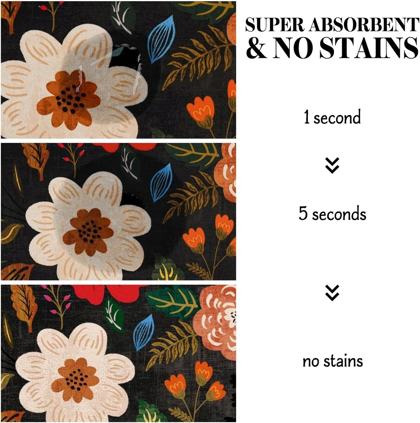 Dog Food Mats for Floors, Absorbent Dog Bowl Mat for Food and Water Dispenser Mat, Quick Dry Cat Food Mat Pet Supplies