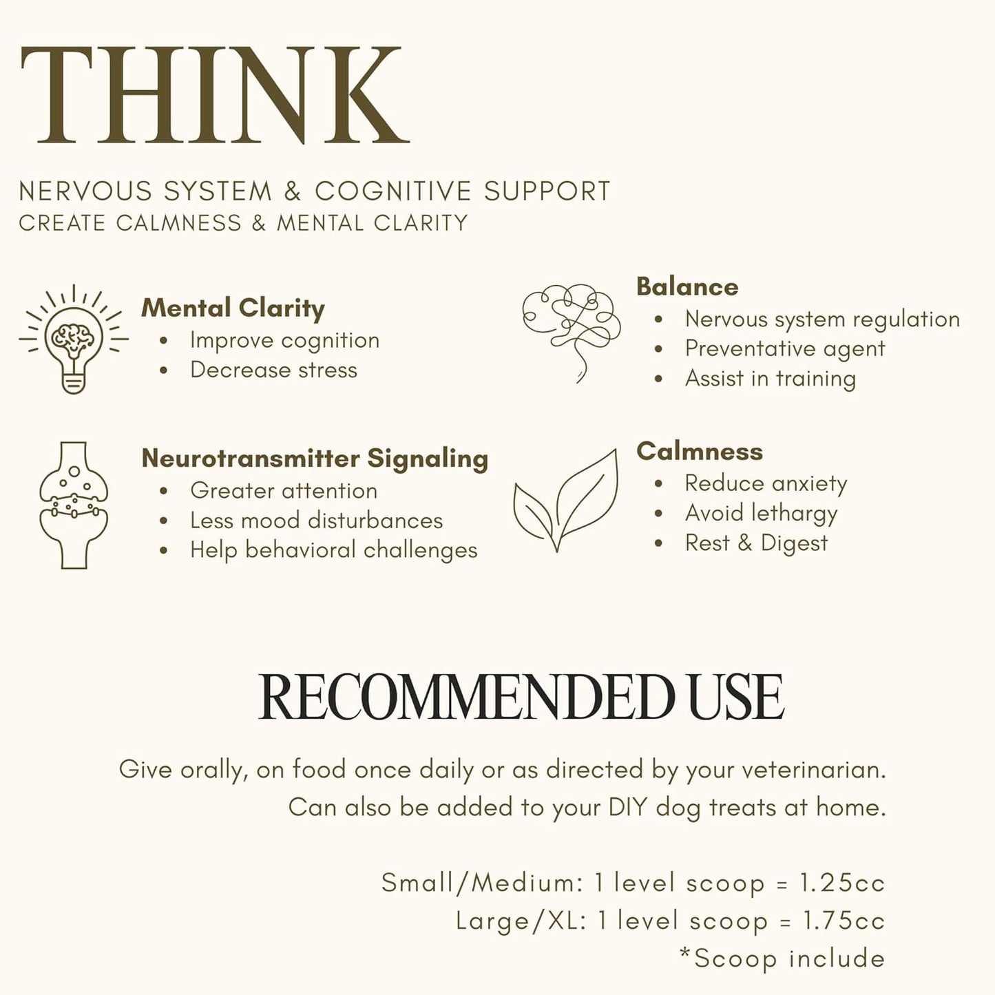 Think Cognitive and Calming Supplement with Collagen and Magnesium - Supports Nervous System Against Stress, Behavioral Challenges, and Cognitive Issues