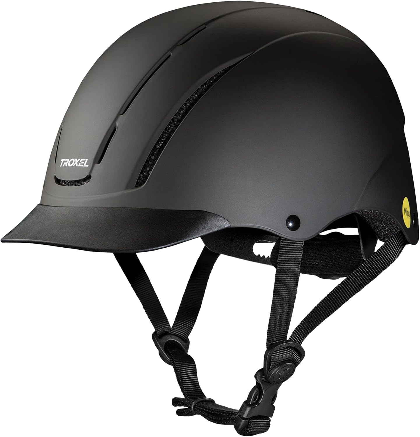 Troxel Spirit MIPS Technology Full Coverage Horse Riding Helmet, Horseback Riding Gear for Equestrians, Large (7-3/8-7-3/4), Black Duratec
