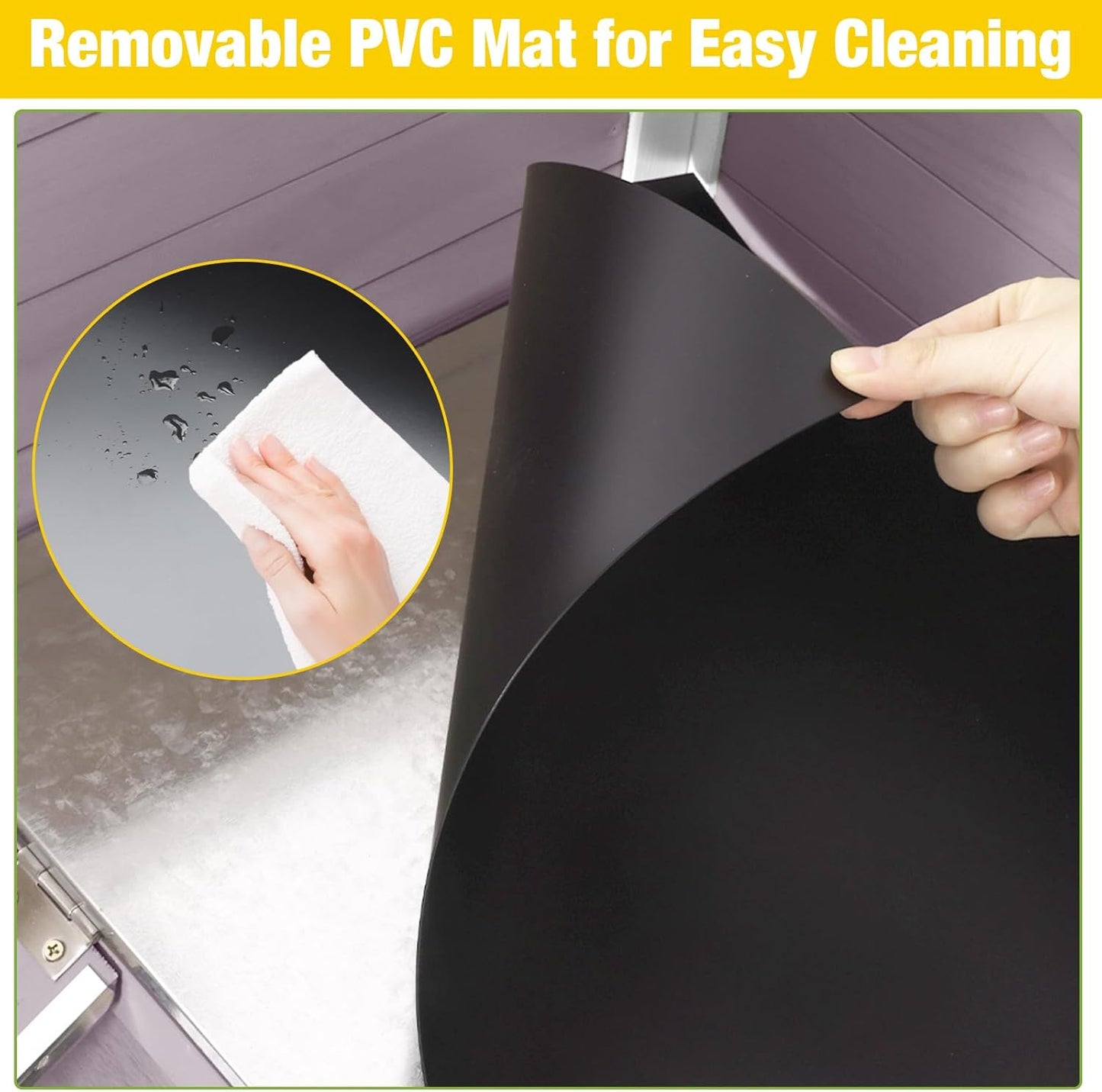 AIVITUVIN Wooden Guinea Pig Cage Indoor with Cooling Plate and Anti-Chewing Edges Two-Story Rabbit Hutch Pull Out Tray Outdoor Rabbit Cage with Raised Stand and Wire Mesh Small Animals Cage (Grey)