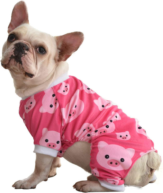 CuteBone Dog Halloween Pajamas Puppy Onesies Small Dogs Soft Pjs Coat Cat Apparel Comfy Pet Christmas Clothes Outfit Doggie Bodysuit P46M