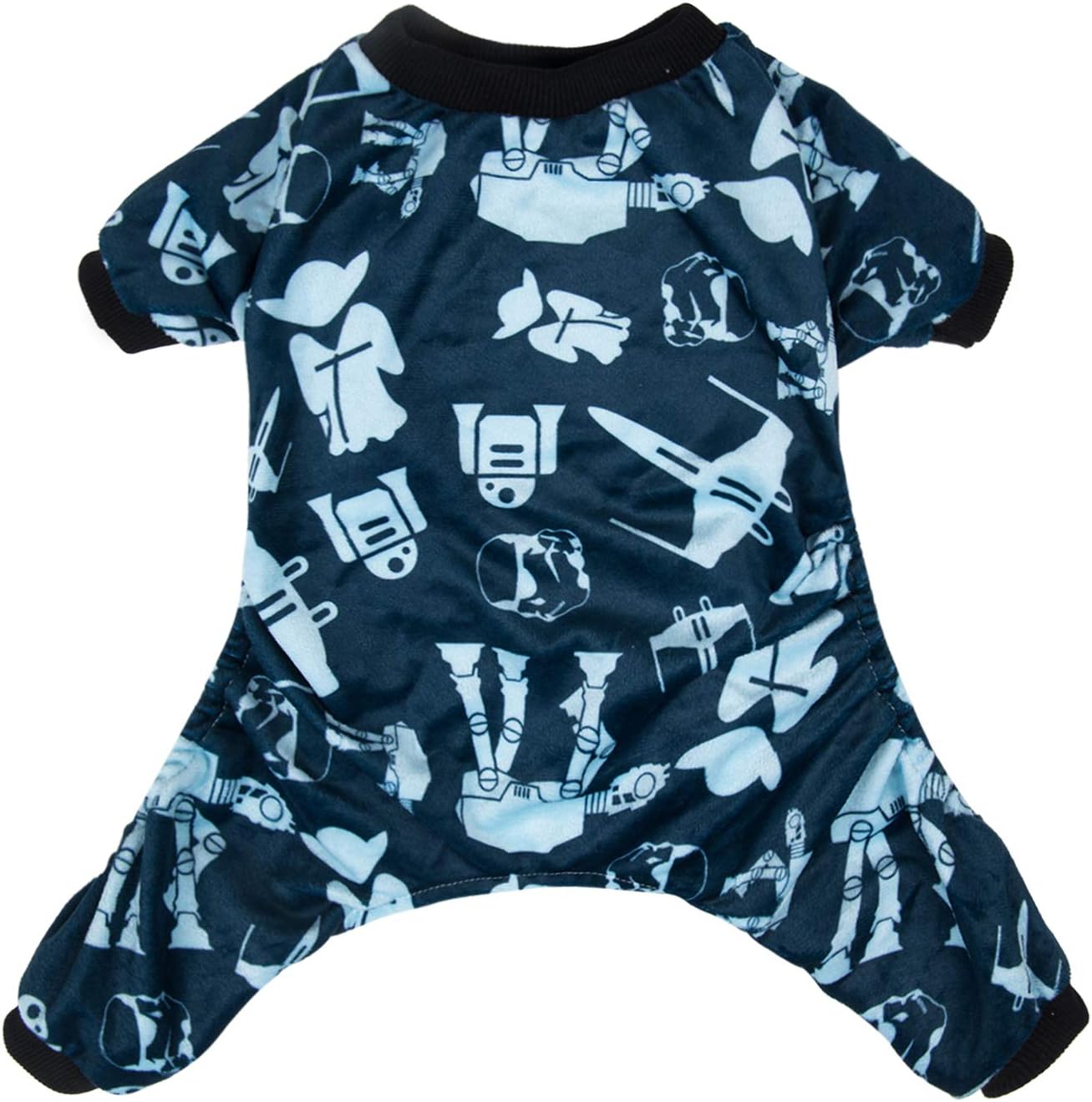 CuteBone Small Dogs Outfit Soft Puppy Onesies Pjs Dog Pajamas Pet Coat Cat Apparel Comfy Doggie Jumpsuit Bodysuit for All Seasons P47S