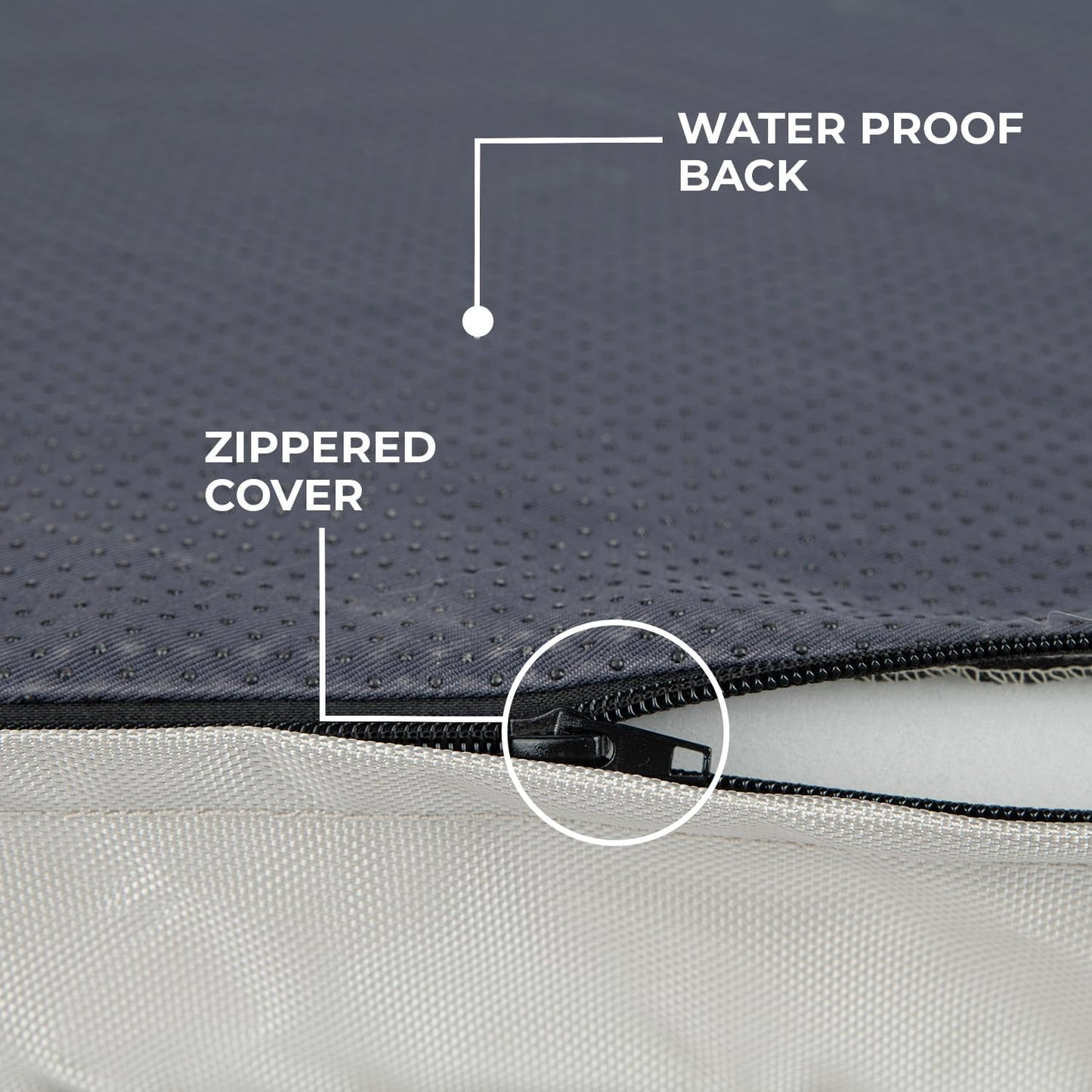 Best Pet Supplies Cute Dog Crate Mat Flat Bed with Waterproof Exterior, Thick Orthopedic Egg Foam Mattress, and Soft Sherpa Fleece Cover for Small, Medium, and Large Breeds - Beige, 24X16X3