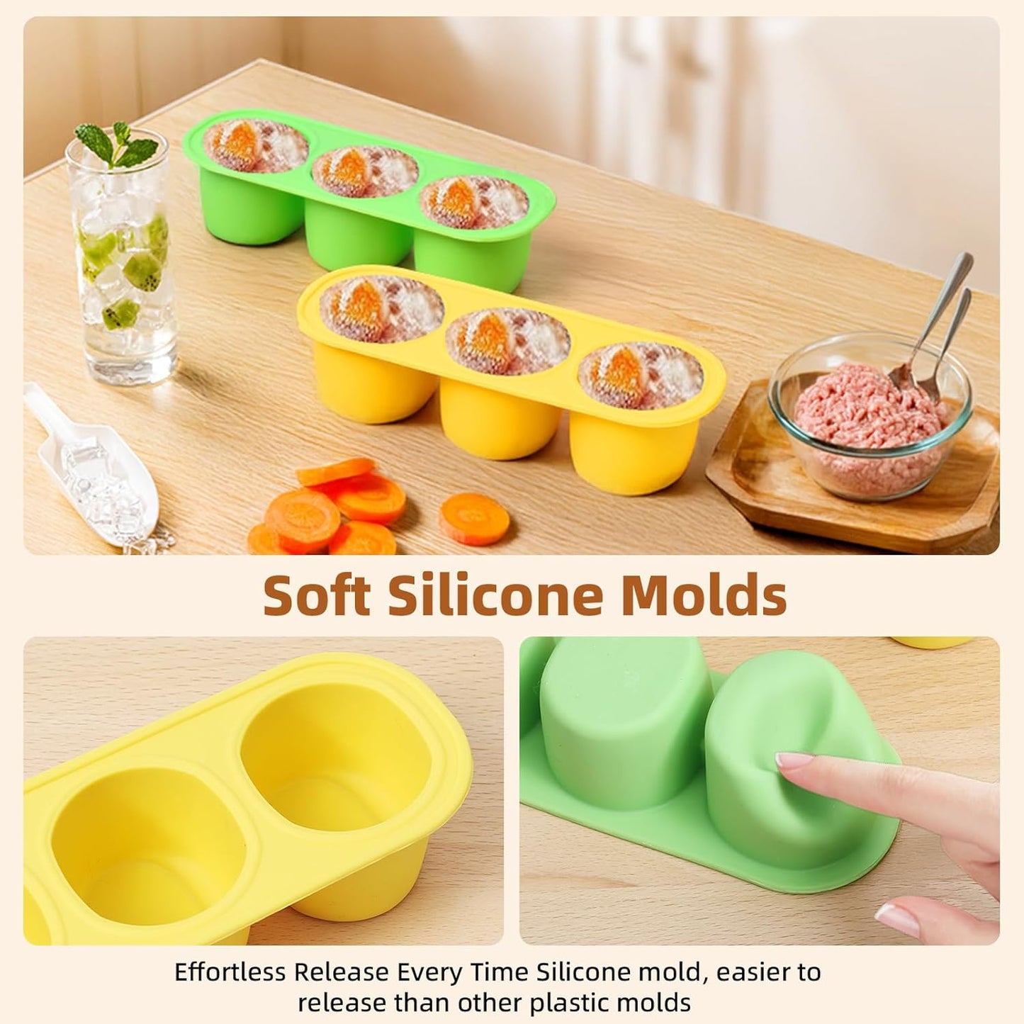 Corn Shape Dog Chew Toy for Small to Medium Dogs – Puppy Teething Toys with Squeaker; Tree Stump Chew Toy for Medium to Large Dogs – Design with Frozen Treat Molds & Peanut Butter Grooves