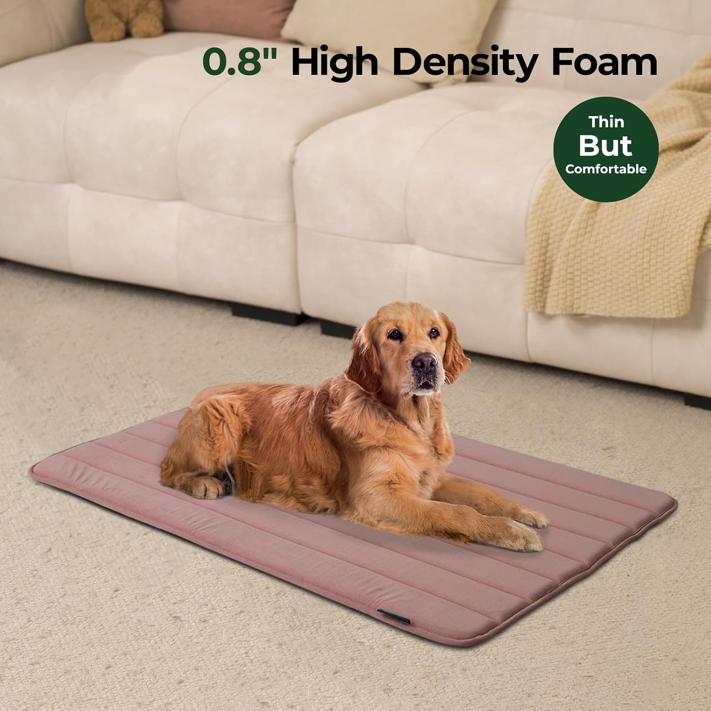 BALANCE Dog Crate Pad, Dog Foam Crate Mat Kennel Pad, Washable Water-Resistant Pet Bed Flat Dogs Cage Mat for XX-Large Dogs