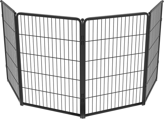 FXW Homeplus Unleashed Indoor Dog Playpen - Stress-Free and Safe Play, Heavy Duty 40 Inch 4 Wire Panels Dog Pen for Medium and Large Dogs, Black│Patented