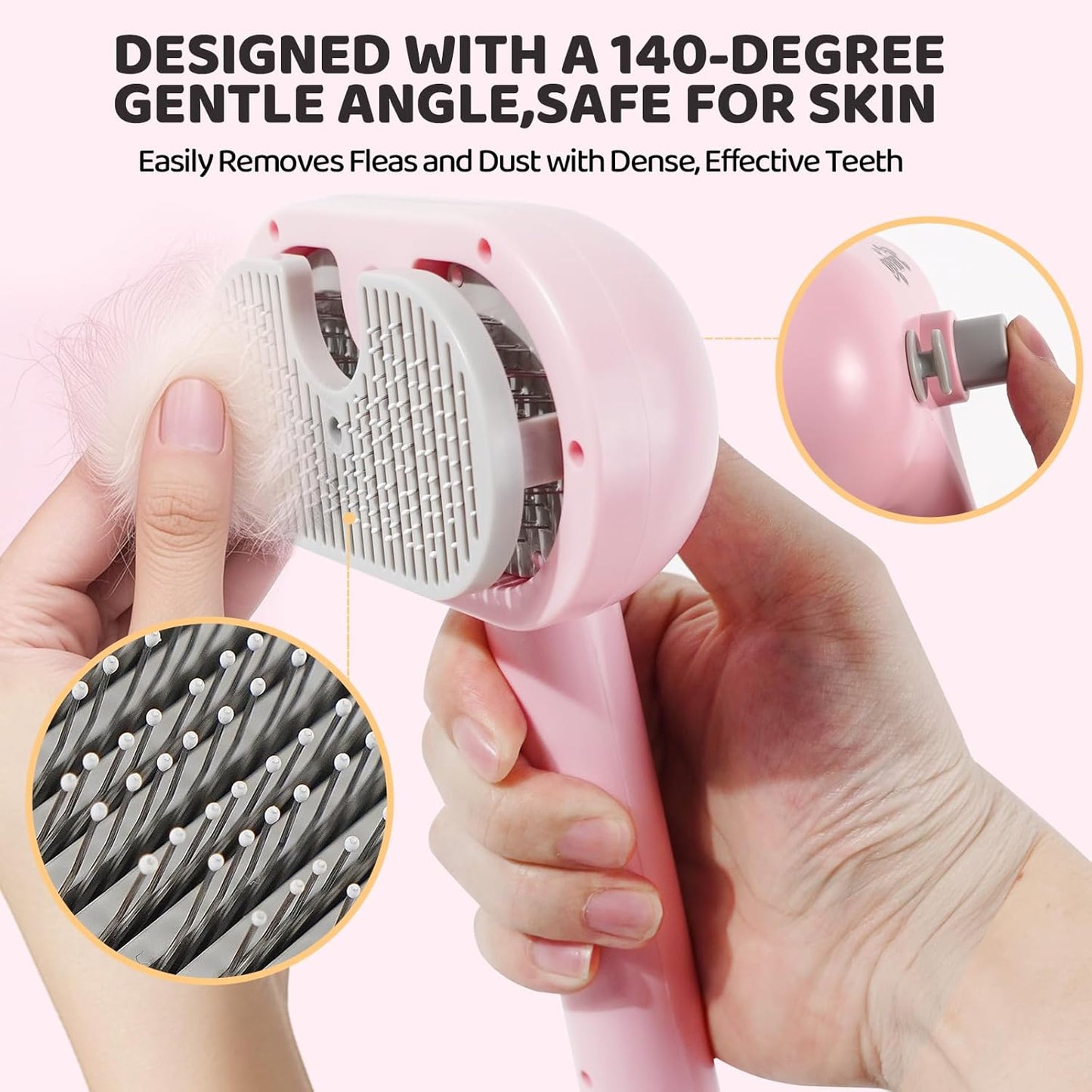 Cat Steam Brush-3 in 1 Pet Brush,Dog Shedding Tool Self Cleaning Pet Spray Depilation Comb with Release Button,Dog Steam Brushs,Cat Grooming Supplies for Long Short Haireds