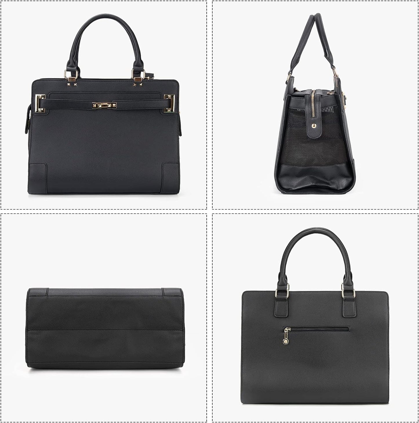 Fashion Pet Carrier Dog Cat Carrier Purse Soft-Sided Leather Handbag Pet Tote Bag for Small Dogs Puppy and Cats TSA Airline Approved