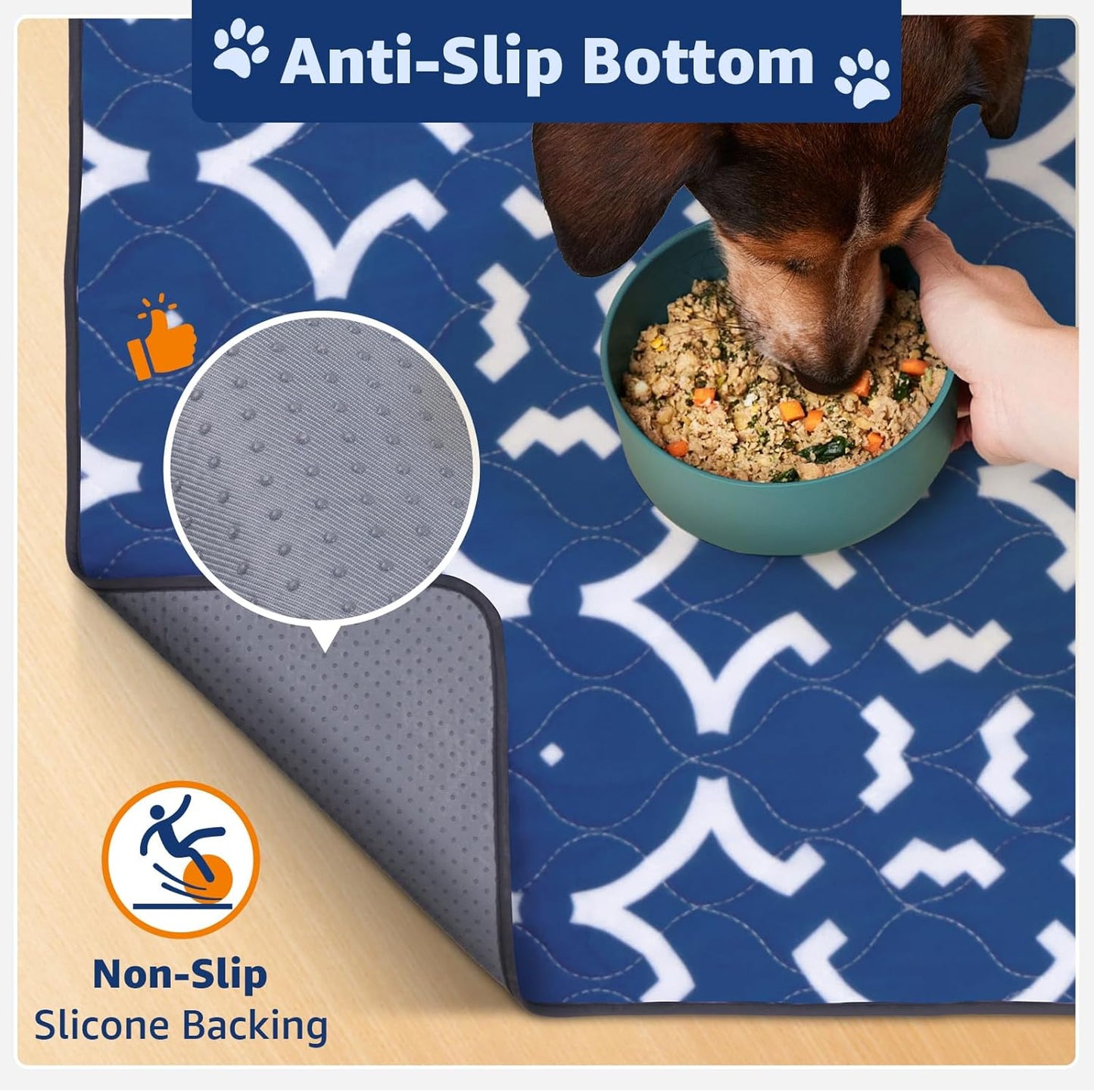 LOOBANI Washable Pee Pads for Dogs 18"x 24": 2 Pack Super Absorbent Reusable Puppy Pads Leakproof Whelping Pad, Waterproof Non-Slip Dog Training Pads for Floor, Crate, Potty, Sofa