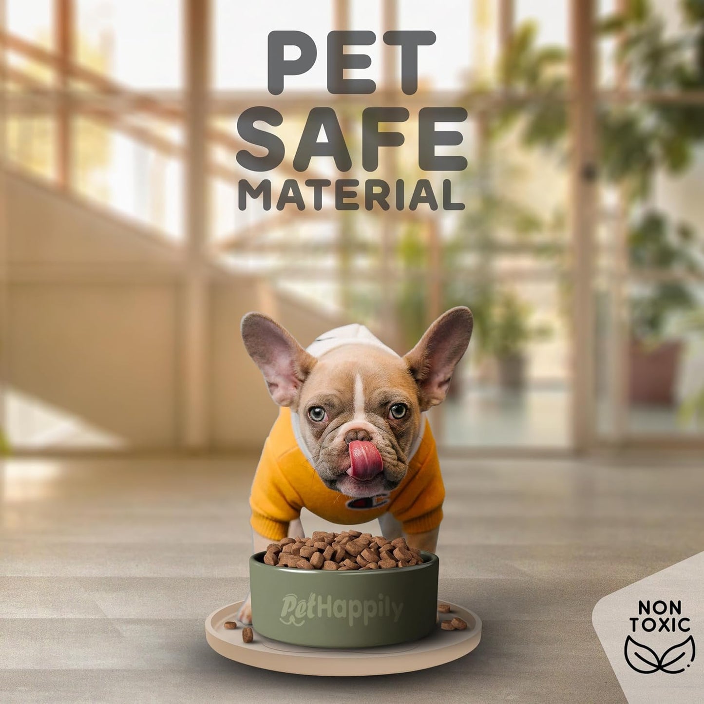 Dog Food Mat Round 10" - Raised Edges Dogs Mat for Food and Water Prevent Spill, Waterproof Cat Food Mats Protect Floors, Easy Clean Dog Bowl Mats for Food and Water, Silicone Pet Feeding Placemats