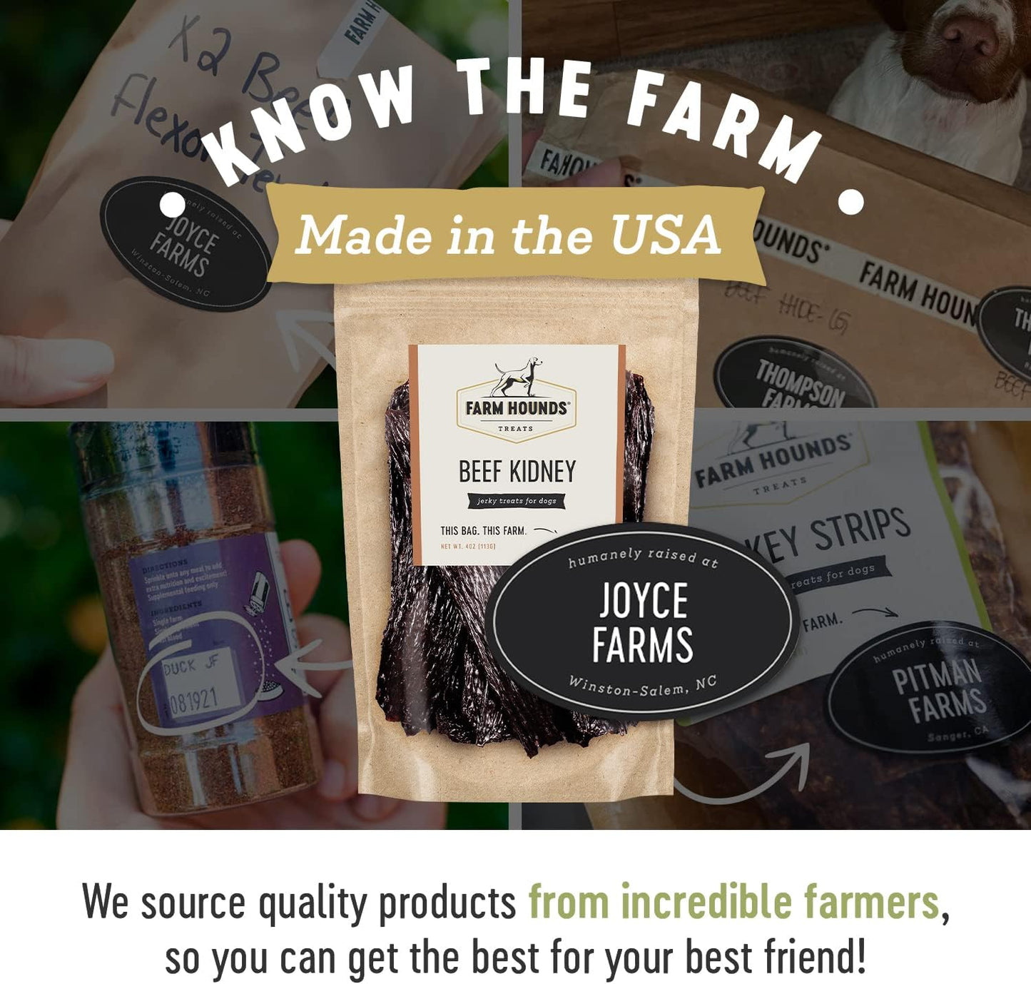 Farm Hounds - Beef Kidney - Premium Natural Beef Kidney Jerky For Dogs - Made From 100% Humanely Raised Cattle - Organ Treat - Great For Training & Treats - No Added Fillers - Made in USA -4oz -2 Pack