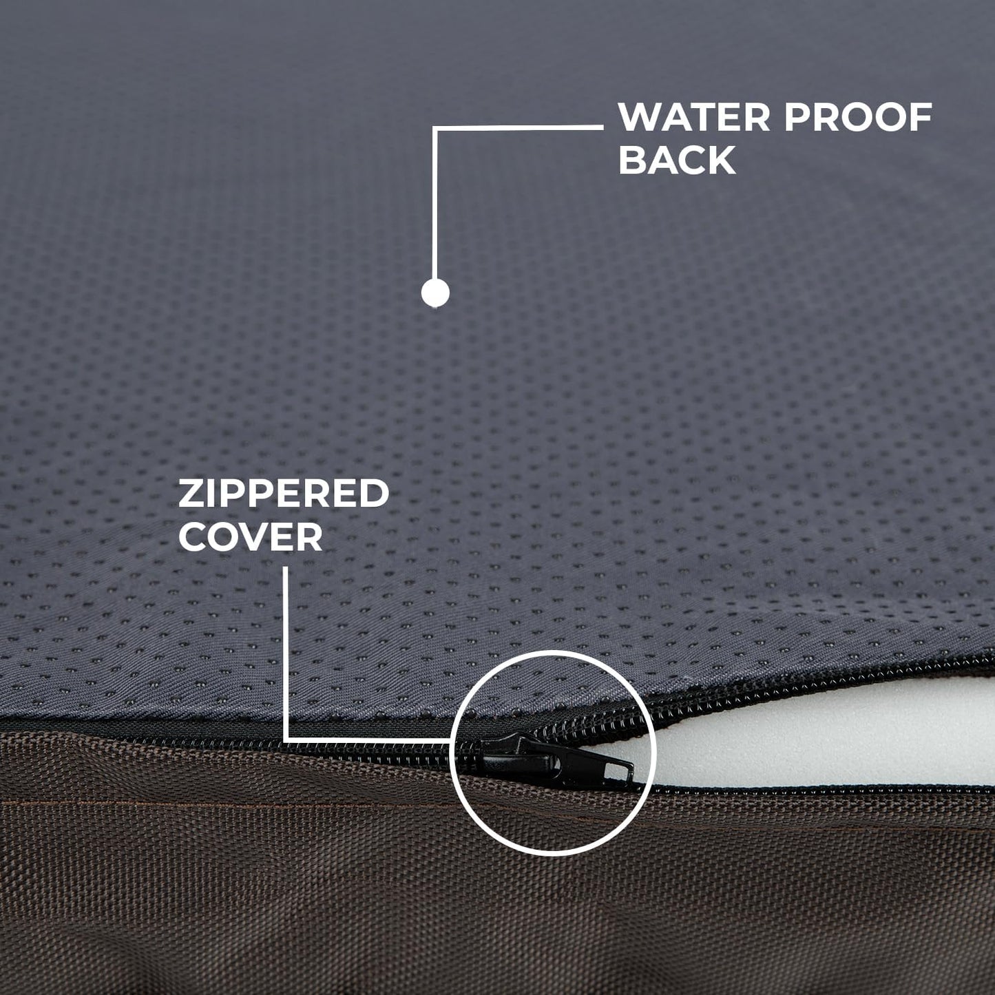 Best Pet Supplies Cute Dog Crate Mat Flat Bed with Waterproof Exterior, Thick Orthopedic Egg Foam Mattress, and Soft Sherpa Fleece Cover for Small, Medium, and Large Breeds - Brown, 41X29X4