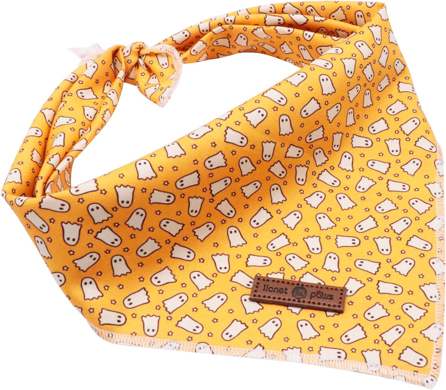 Lionet Paws Halloween Dog Bandana,Fabric Dogs Kerchief for Small Medium Large Dogs,Dog Cotton Triangle Bibs Scarf for Girl Boy