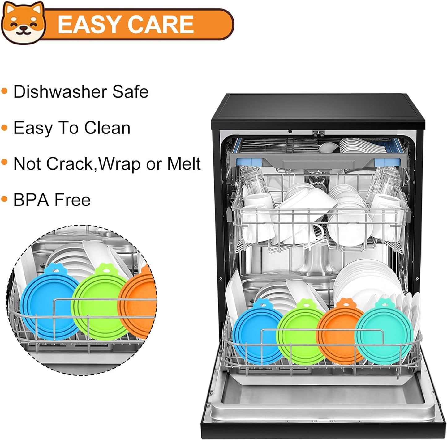 3 Pack Pet Food Can Covers, Silicone Universal Can Lids for Dog & Cat Food, BPA Free, One Fit Most Standard Size Can Lids Top Blue/Green/Teal