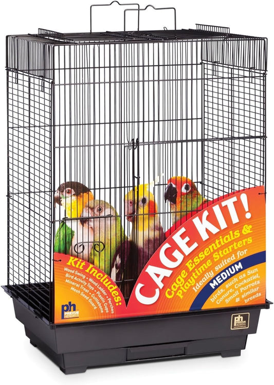Prevue Hendryx 91351 Square Roof Bird Cage Kit, Black,1/2"