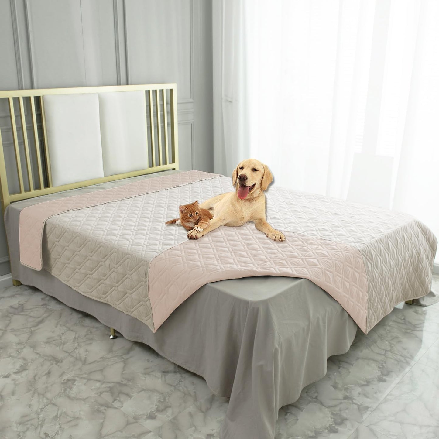 Ameritex Waterproof Dog Bed Cover Pet Blanket for Furniture Bed Couch Sofa Reversible