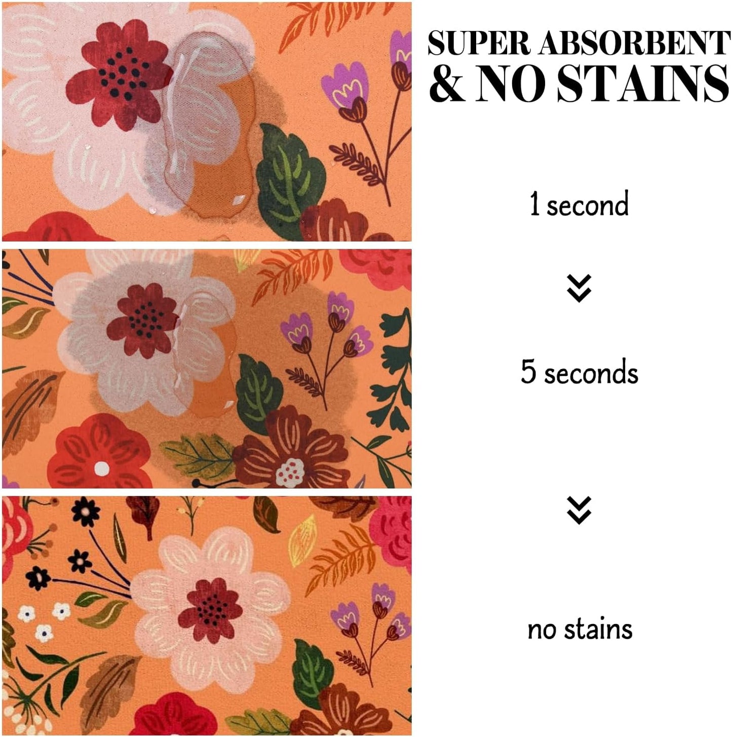 Dog Food Mats for Floors, Absorbent Dog Bowl Mat for Food and Water Dispenser Mat, Quick Dry Cat Food Mat Pet Supplies