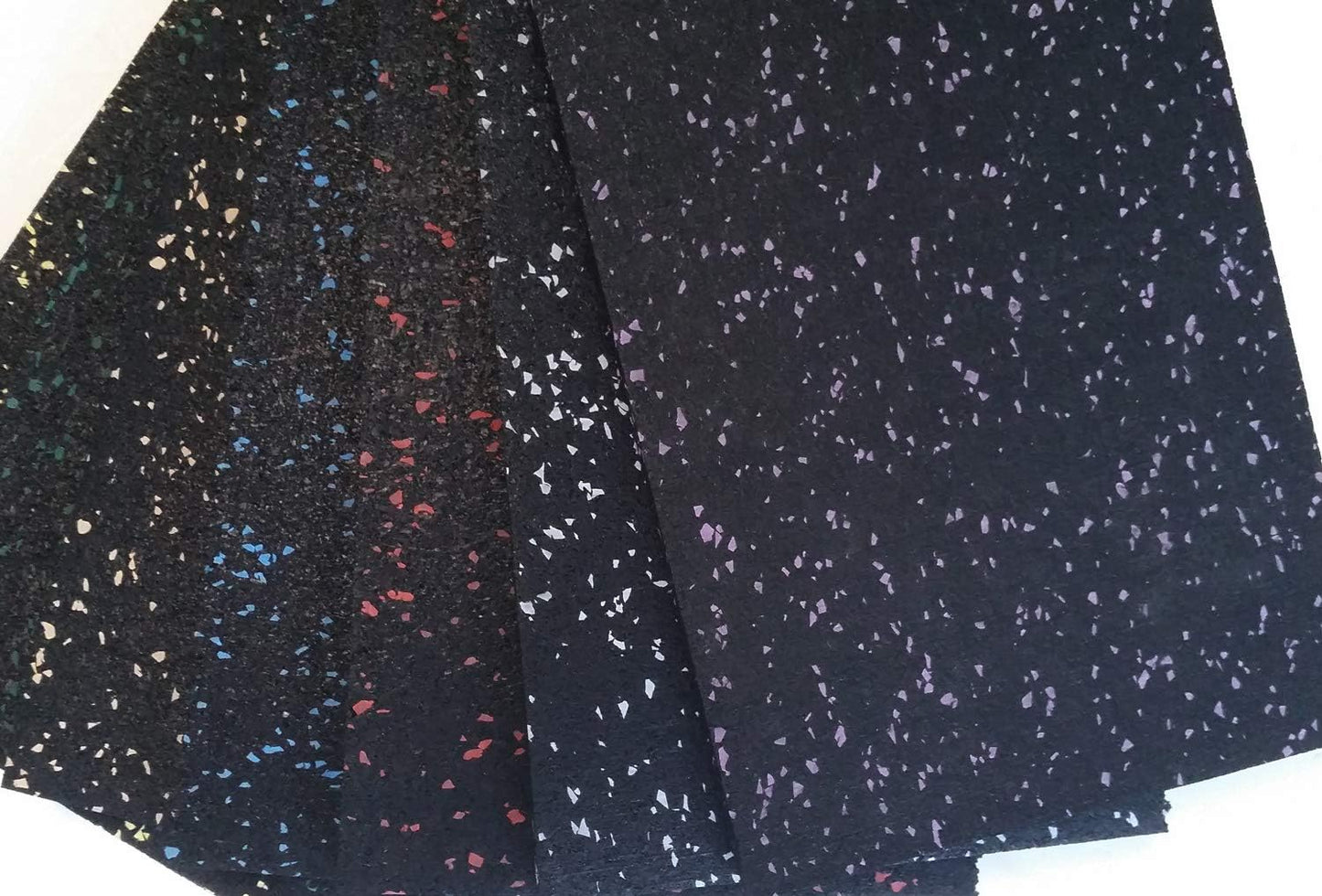 American Floor Mats 1/4in (7mm) Thick 10% Blue/Grey 4' x 4' Heavy Duty Rubber Rolls, Protective Exercise Mats, Home Gym Rubber Flooring