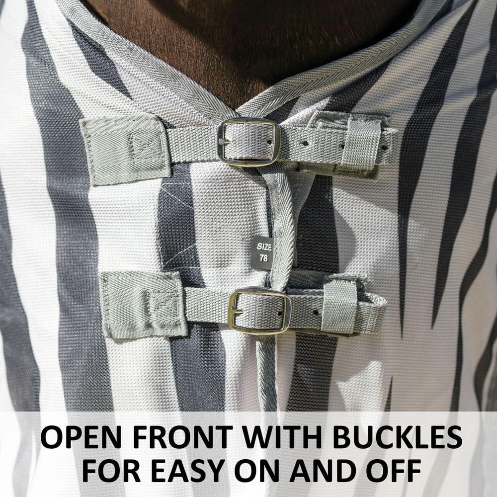 Schneiders Soft Interlock Mesh II Zebra Horse Fly Sheets | Striking Zebra Pattern for Fly Deterrence & Superior UV Protection