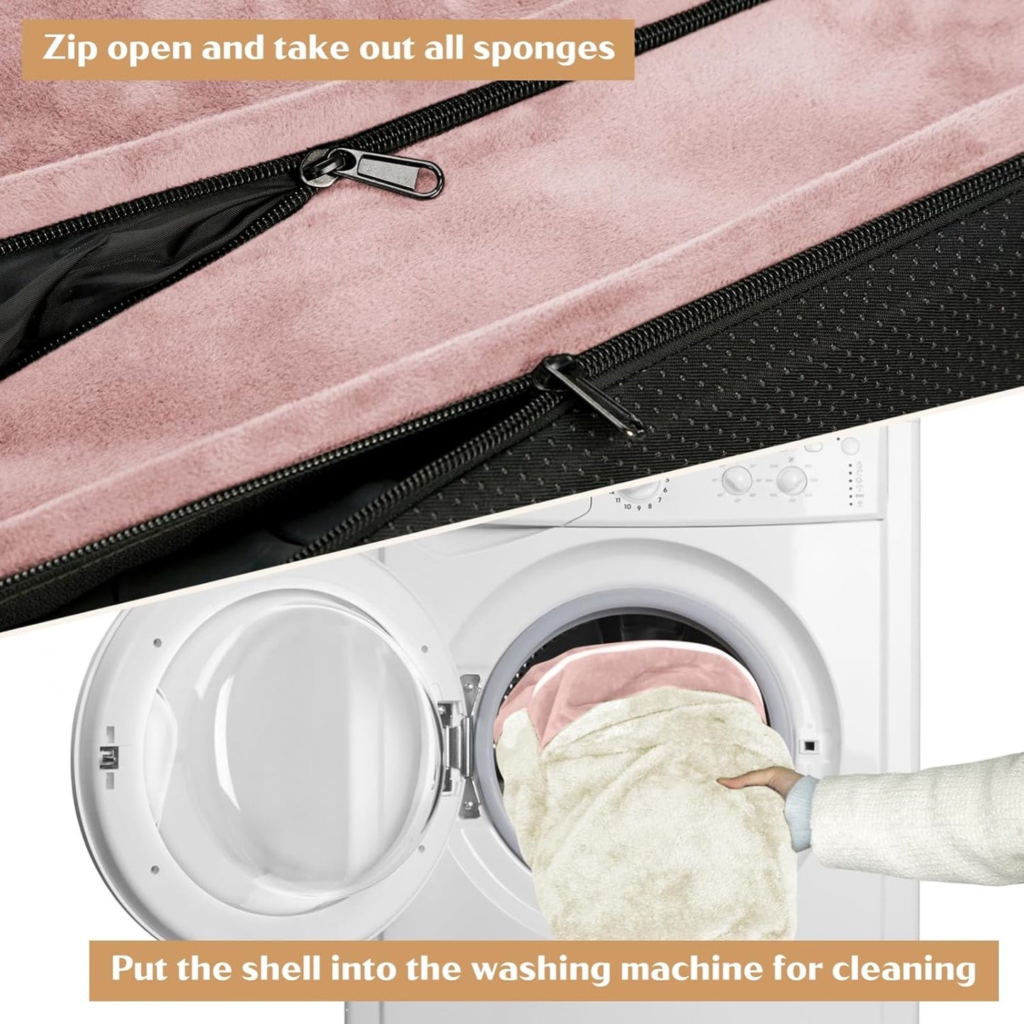 Comfort Expression Small Dog Beds Waterproof Orthopedic Foam Dog Sofa Beds for Small Dogs Comfy Pet Bed with Washable Removable Cover & Non-Slip Bottom(X-Small,Pink)