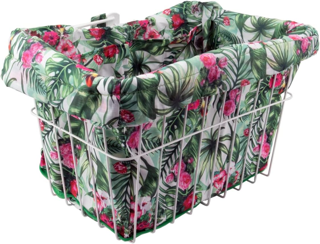 Cruiser Candy Bike Basket Liner Waterproof, Universal Fit for Most Bike Baskets, Stylish 2in1Tote, Bike Basket Cover, EBiKE Front Wire Or Wicker Bike Baskets Fits Up to 15x12x10