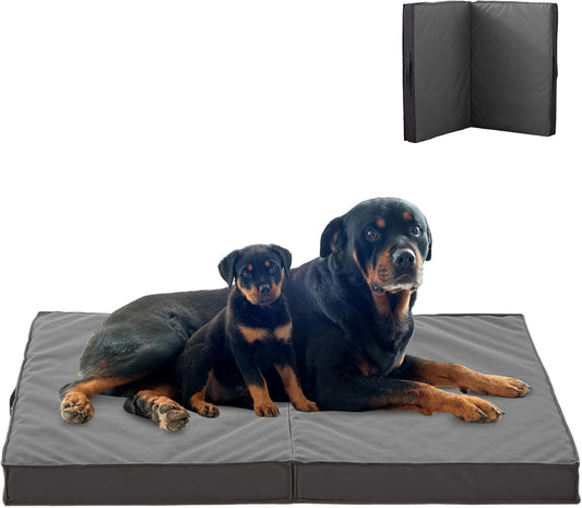 Outdoor Dog Bed for Large Dogs, Waterproof & Washable, Foldable & Orthopedic, 41" All Weather