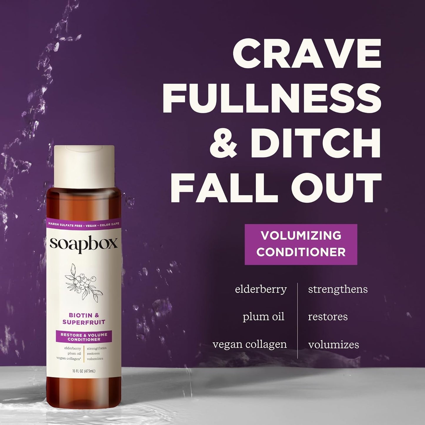 Soapbox Biotin & Superfruit Shampoo & Conditioner Set with Vegan Collagen, Aloe and Shea Butter, Harsh Sulfate Free, Paraben & Silicone Free, 1 Liter Each (Pack of 2)