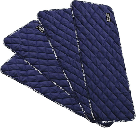 Harrison Howard Medicine-Retaining Shock-Absorbing Pressure Sores Prevention Quilted Leg Wraps for Horse Set of 4-Navy L