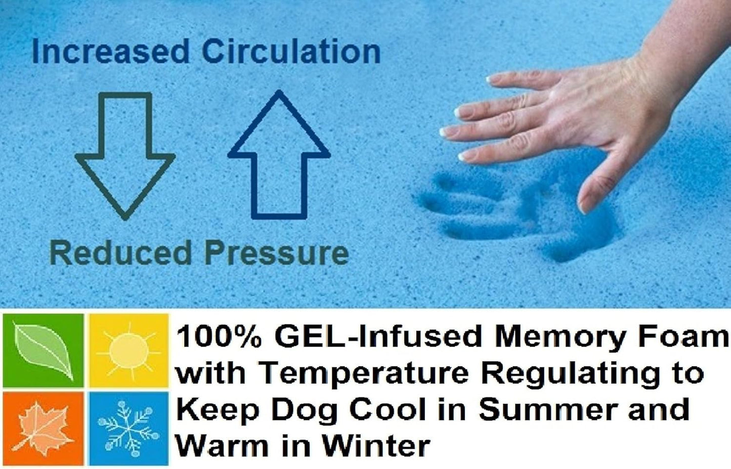 Dogbed4less Orthopedic Memory Foam Dog Bed for Medium Dogs with Washable Denim Cover, Waterproof Liner and Extra Pet Bed Case, 37X27X4 Inch, Brown