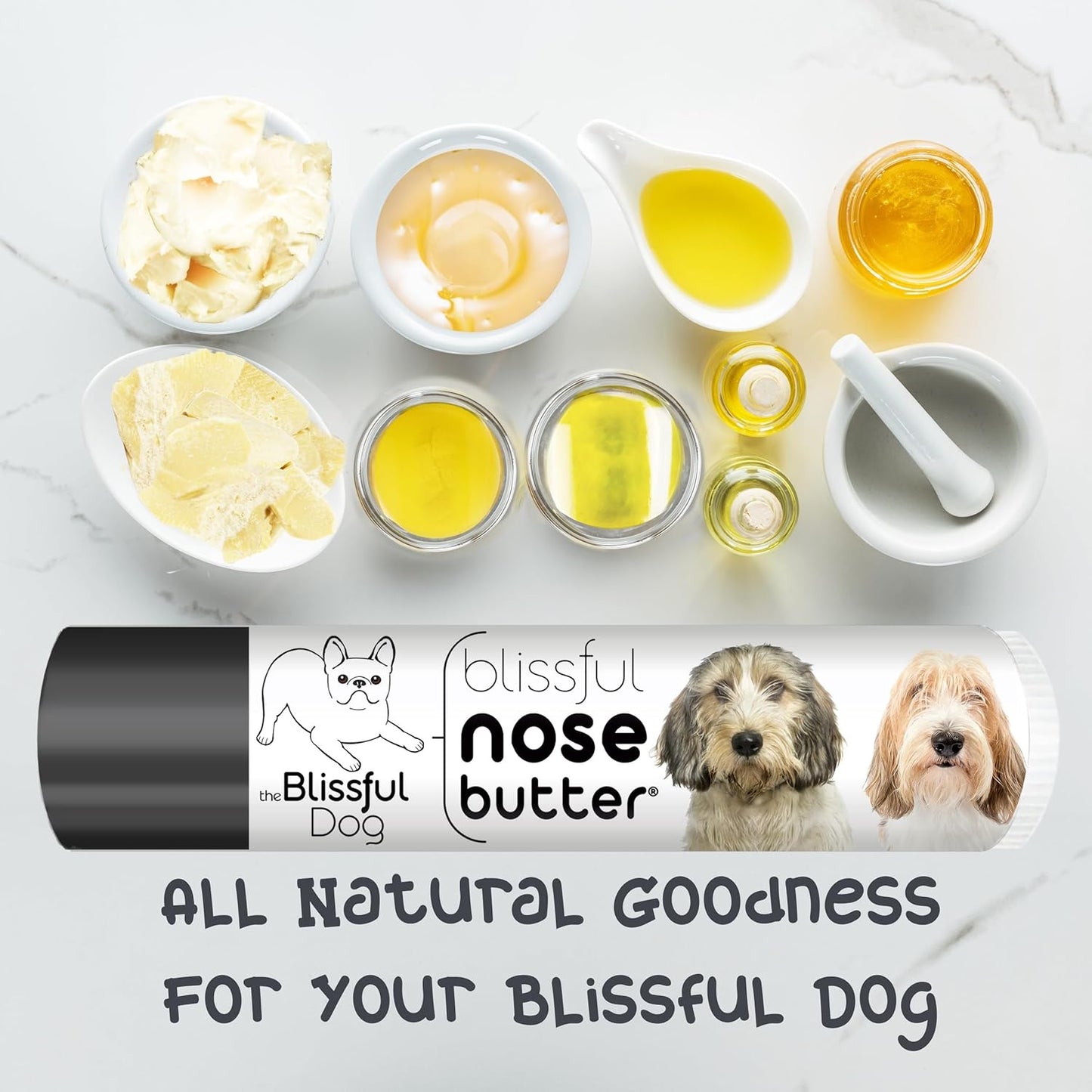 The Blissful Dog Petit Basset Griffon Unscented Nose Butter - Dog Nose Butter, 0.15 Ounce