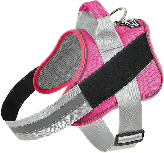 Bolux Dog Harness, No-Pull Reflective Dog Vest, Breathable Adjustable Pet Harness with Handle for Outdoor Walking - No More Pulling, Tugging or Choking (Fuchsia, X-Large (Pack of 1))