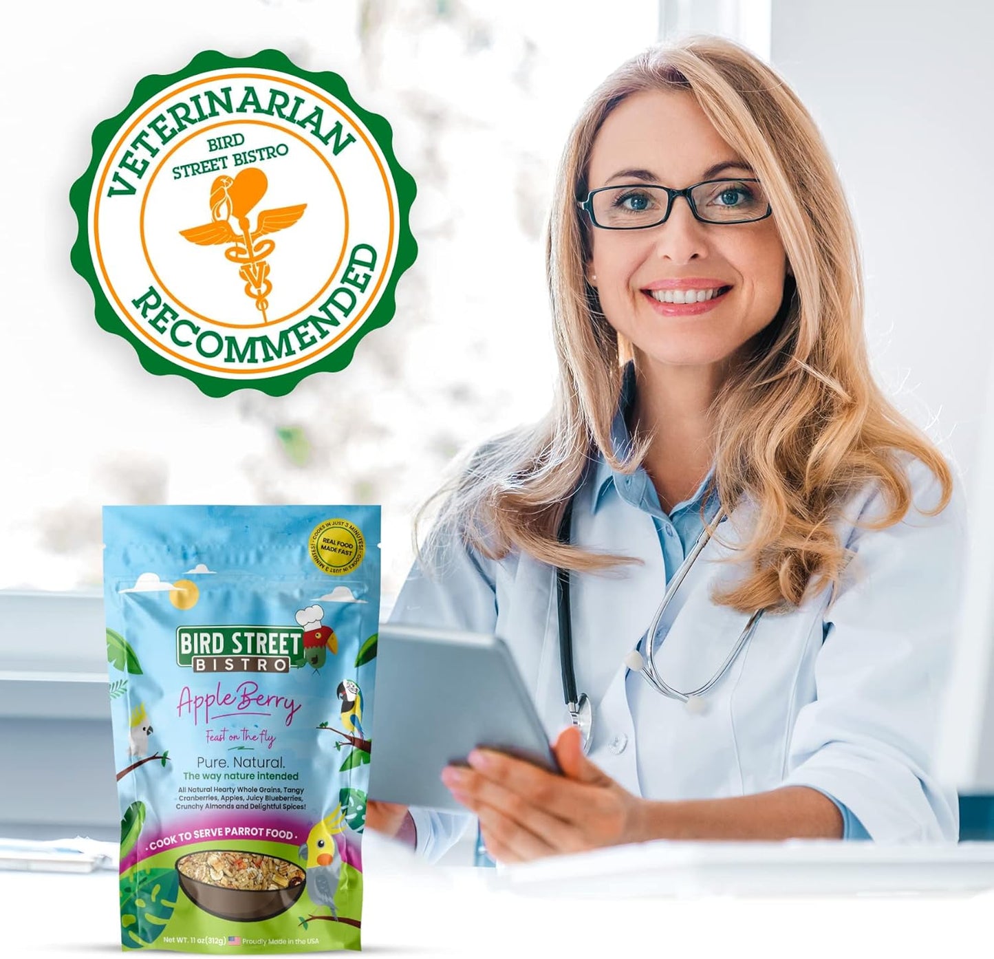 Parrot Food Sample Pack Cooks in as Little as 3 to 15 min | All Natural & Organic Grains and Legumes, Healthy Fruits, Vegetables, and Spices - No Fillers or Additives