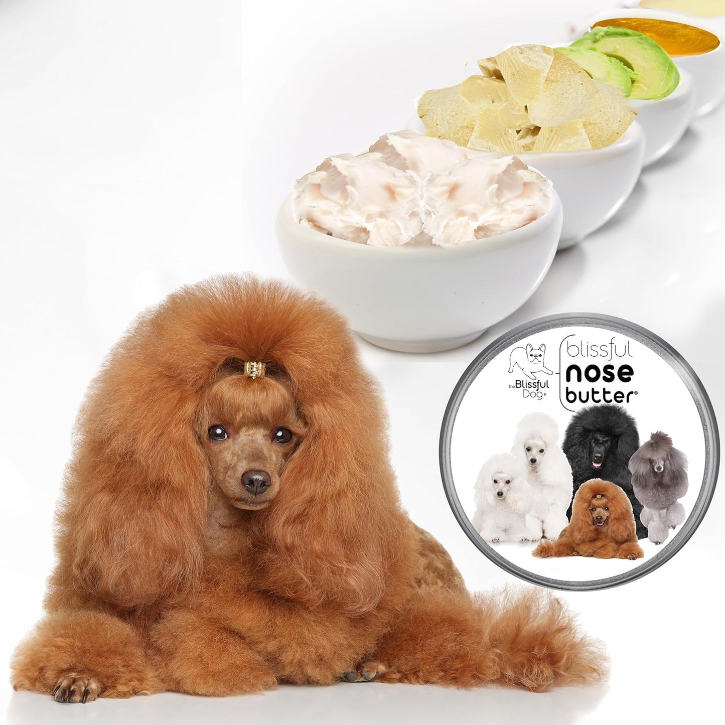 The Blissful Dog Poodle Unscented Nose Butter - Dog Nose Butter, 4 Ounce
