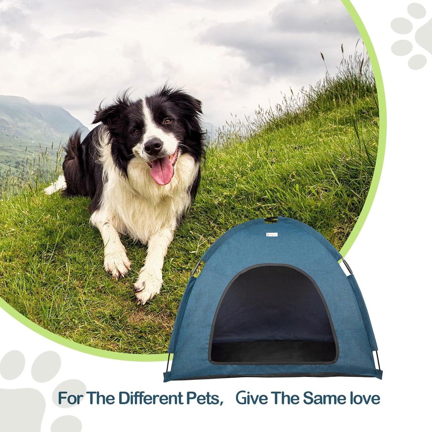 Navy Blue Large Outdoor Cat & Dog Tent - Waterproof, Washable, Indoor/Outdoor, Cave Nest Bed
