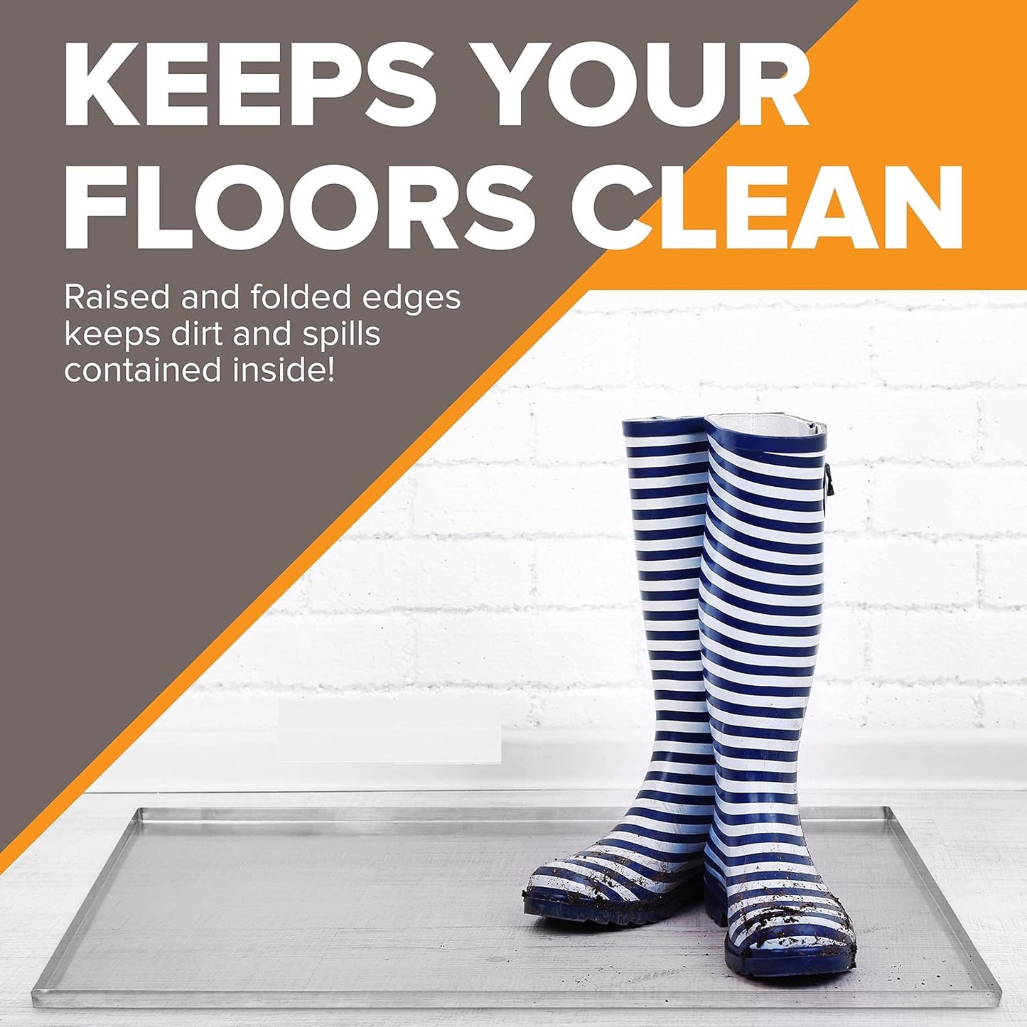 35.25" x 17.5" Metal Replacement Dog Crate Pan Chew Proof Crack Proof Pet Kennel Tray Central Dog Training Crate Pan Pet Supplies, Galvanized, 1" H