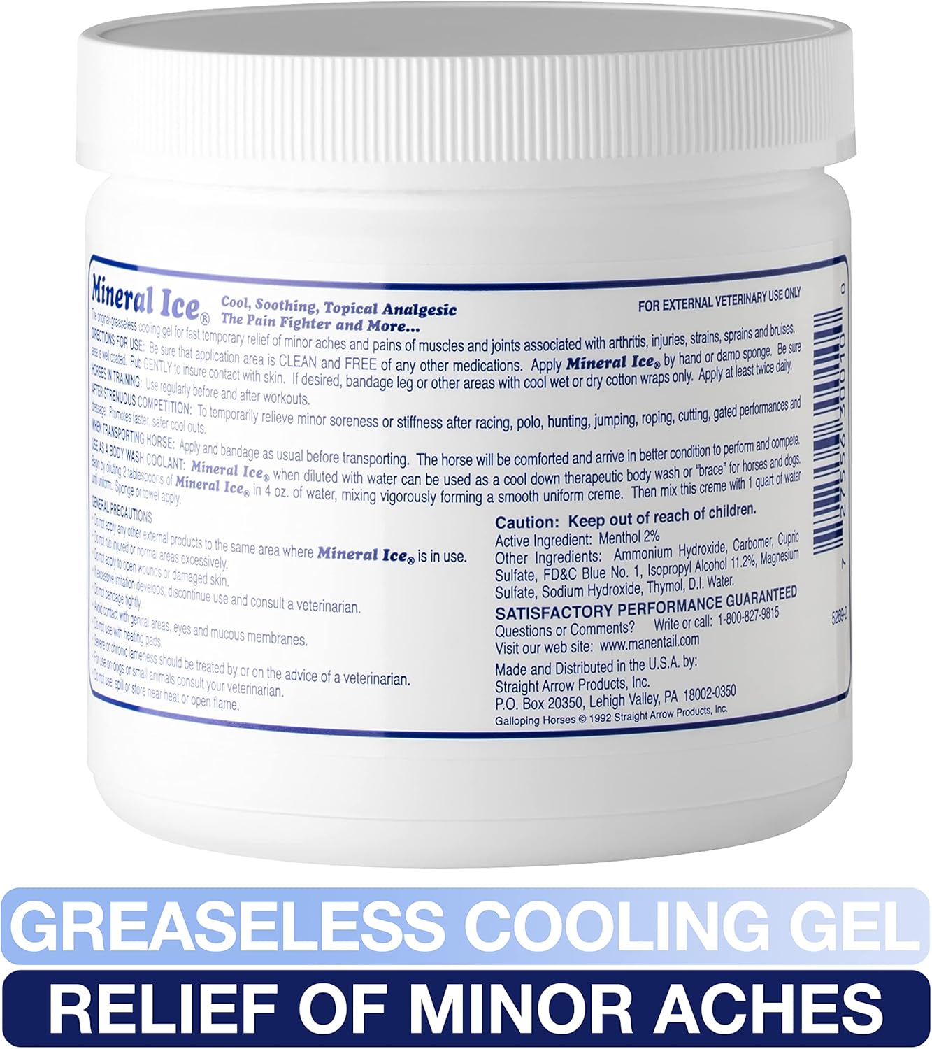 Mineral Ice Therapeutic Pain Reliever for Horses 16 Ounce