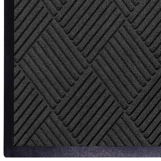 M+A Matting WaterHog Diamond | Commercial-Grade Entrance Mat with Rubber Border – Indoor/Outdoor, Quick Drying, Stain Resistant Door Mat (Charcoal, 3' x 6')