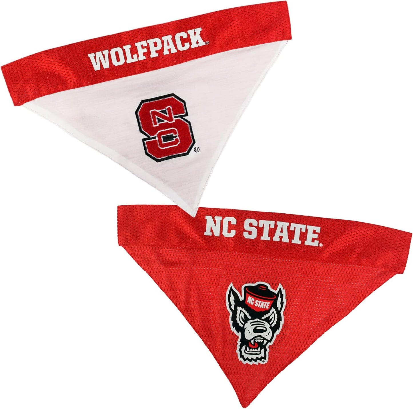 Pets First Collegiate Pet Accessories, Reversible Bandana, North Carolina State Wolfpack, Large/X-Large